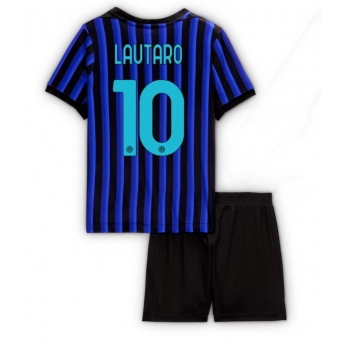Billige Fotballdrakt Inter Milan Lautaro Martinez #10 Replika Hjemmedraktsett Barn 2025-26 Kortermet (med bukser)